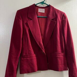 Pendleton Petite Virgin Wool Jacket  Red  Size 8